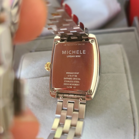 NEW Michele Urban Mini Matinee Two Tone Gold Silver Watch MW02A01C5107 - Picture 4 of 8